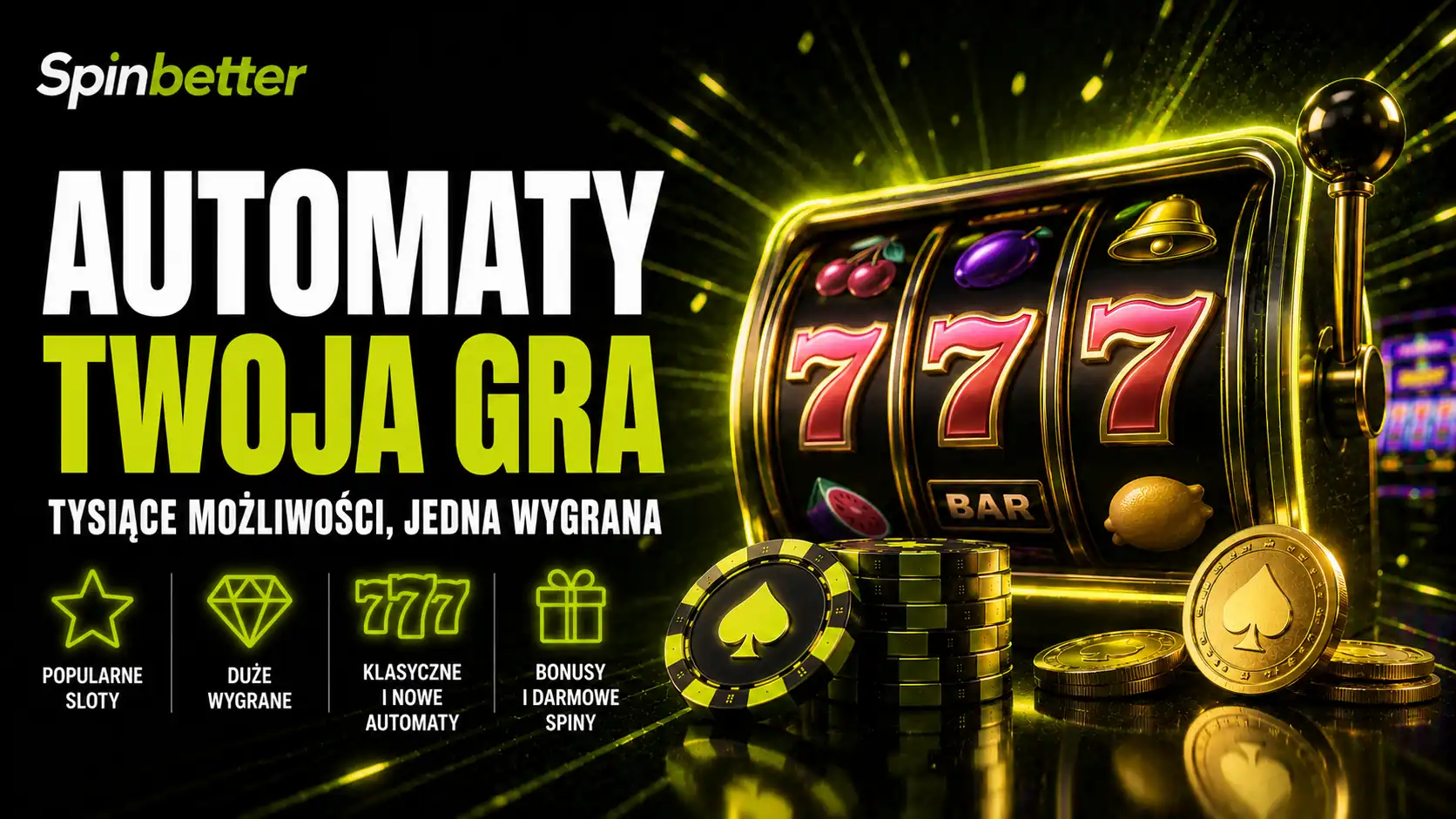 Lista automatów SpinBetter dostępnych dla darmowych obrotów