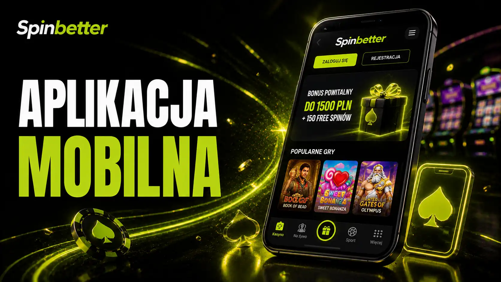 Strona pobierania aplikacji SpinBetter z plikiem instalacyjnym